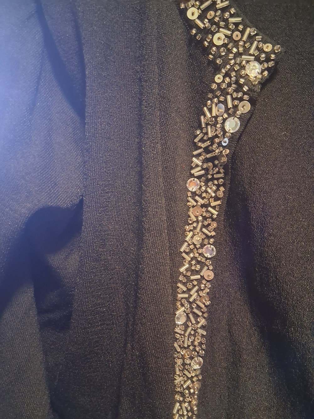 Jones New York Black Embellished Open-Front Jacket - Picture 2 of 6